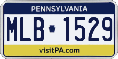 PA license plate MLB1529