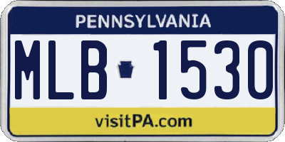 PA license plate MLB1530