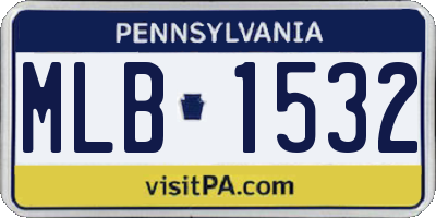 PA license plate MLB1532