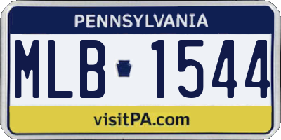 PA license plate MLB1544