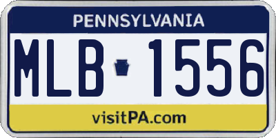 PA license plate MLB1556