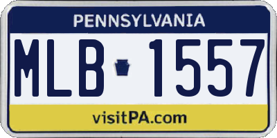 PA license plate MLB1557