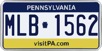 PA license plate MLB1562