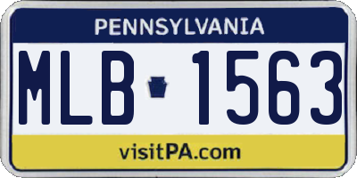 PA license plate MLB1563