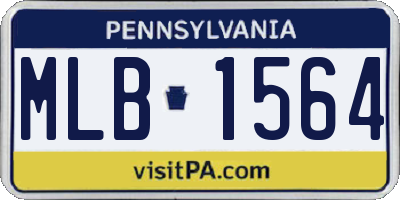 PA license plate MLB1564