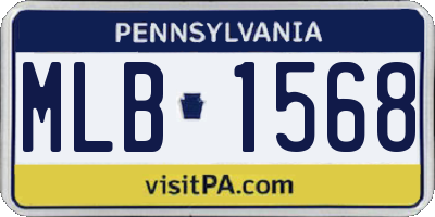 PA license plate MLB1568
