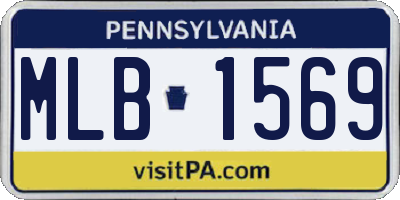 PA license plate MLB1569