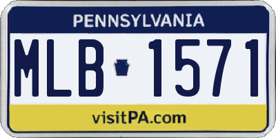 PA license plate MLB1571