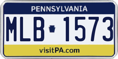 PA license plate MLB1573