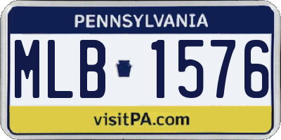 PA license plate MLB1576