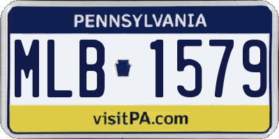 PA license plate MLB1579