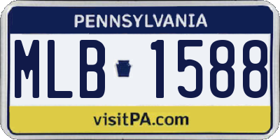 PA license plate MLB1588