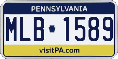 PA license plate MLB1589