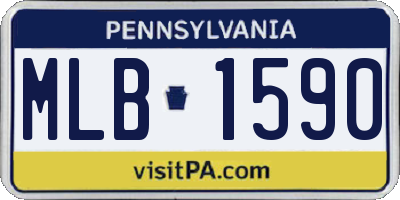 PA license plate MLB1590