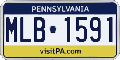 PA license plate MLB1591
