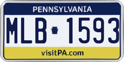 PA license plate MLB1593