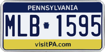 PA license plate MLB1595