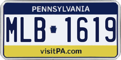 PA license plate MLB1619