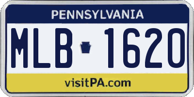 PA license plate MLB1620