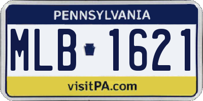 PA license plate MLB1621