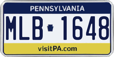PA license plate MLB1648