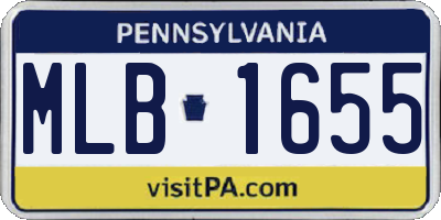 PA license plate MLB1655