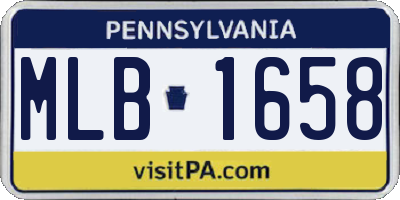 PA license plate MLB1658