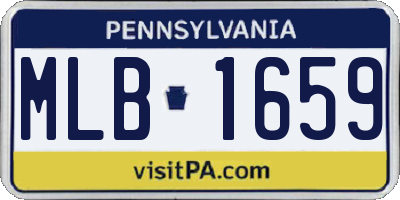 PA license plate MLB1659