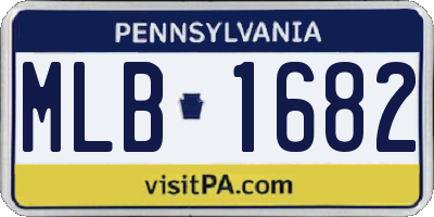 PA license plate MLB1682