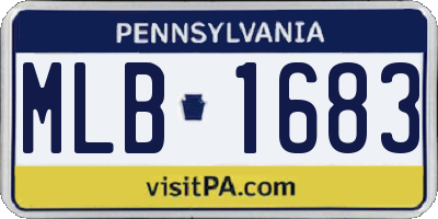 PA license plate MLB1683