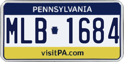 PA license plate MLB1684