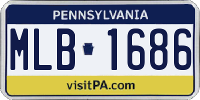 PA license plate MLB1686