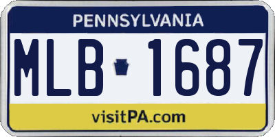 PA license plate MLB1687