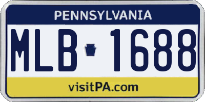PA license plate MLB1688