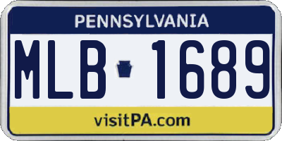 PA license plate MLB1689