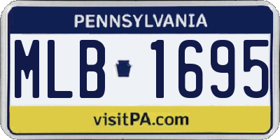 PA license plate MLB1695