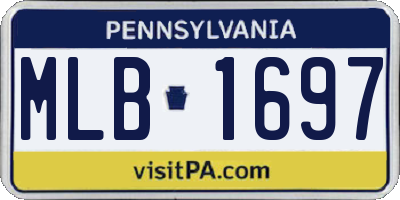 PA license plate MLB1697