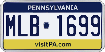 PA license plate MLB1699