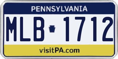 PA license plate MLB1712