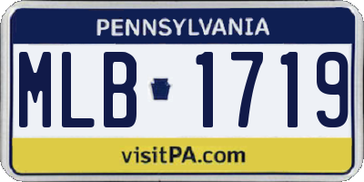 PA license plate MLB1719