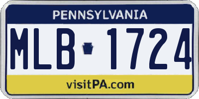 PA license plate MLB1724