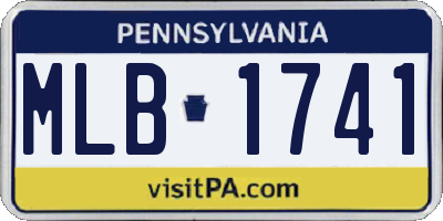 PA license plate MLB1741