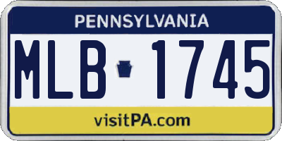 PA license plate MLB1745