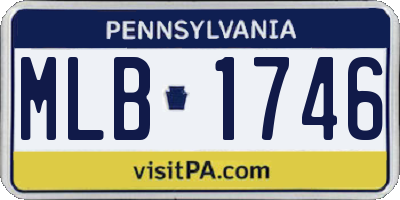 PA license plate MLB1746