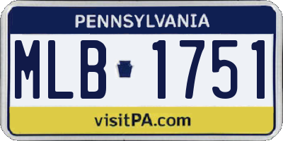 PA license plate MLB1751
