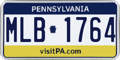 PA license plate MLB1764