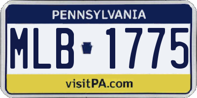 PA license plate MLB1775