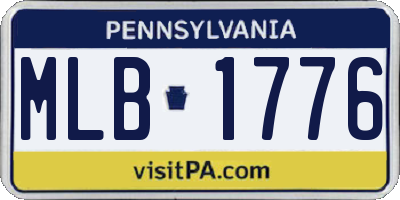 PA license plate MLB1776