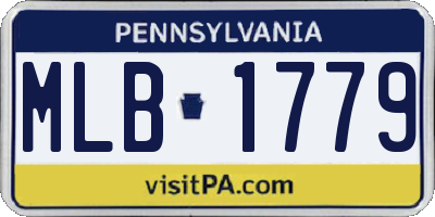 PA license plate MLB1779