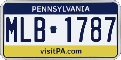 PA license plate MLB1787
